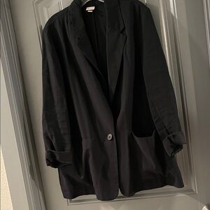 a new day Black Single-Button Relaxed Blazer